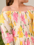 Girls Floral Printed Regular Pure Cotton Kurta With Palazzos (KS-OFFWHITEYELLOW)