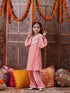 Girls Regular Gotta Patti Velvet Kurta with Salwar (KS-PEACHVELVET)