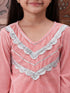 Girls Regular Gotta Patti Velvet Kurta with Salwar (KS-PEACHVELVET)