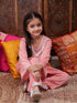 Girls Regular Gotta Patti Velvet Kurta with Salwar (KS-PEACHVELVET)
