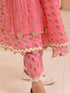 Girls Floral Printed Pure Cotton Kurta with Trousers & With Dupatta (KS-PINKKINGRILACE)