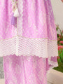 Girls Ethnic Motifs Printed Regular Pure Cotton Kurta With Palazzos Dupatta (KS-PURPLEKHADDI)