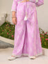 Girls Ethnic Motifs Printed Regular Pure Cotton Kurta With Palazzos Dupatta (KS-PURPLEKHADDI)