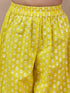 Girls Paisley Printed Tie-Up Neck A-Line Kurta With Trousers (KS-YELLOWWIDELACE)