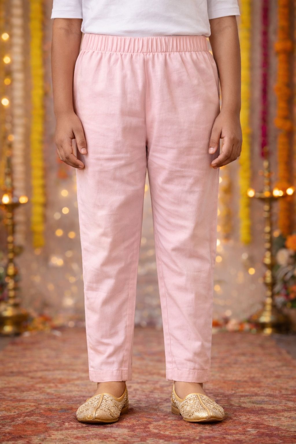 Pspeaches Boys Red & Pink Ethnic Motifs Pattern Cotton A-Line Kurta With Pyjama Set ( Sku-Kp-Redbooti )