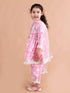 Pspeaches
Girls Pink Printed Gotta Patti Pure Cotton Kurta with Palazzos & With Dupatta (Ks-Pinkjaal)