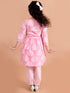 Girls Pink & White Printed Pure Cotton Kurta with Trousers & With Dupatta (Ks-khaddipink)