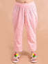 Girls Pink Floral Printed Angrakha Pure Cotton Kurti With Trousers With Dupatta (Ks-onionpink)