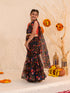 Girls Printed Ready to Wear Lehenga Choli (L-BLACKMULTI)