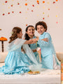 Girls Printed Ready to Wear Lehenga & Blouse With Dupatta (L-BLUEKHADDI)