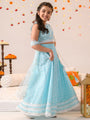 Girls Printed Ready to Wear Lehenga & Blouse With Dupatta (L-BLUEKHADDI)