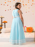 Girls Printed Ready to Wear Lehenga & Blouse With Dupatta (L-BLUEKHADDI)