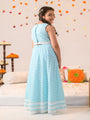 Girls Printed Ready to Wear Lehenga & Blouse With Dupatta (L-BLUEKHADDI)
