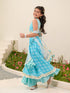 Girls Printed Thread Work Ready to Wear Lehenga & Blouse With Dupatta (L-BLUESTRIPE)