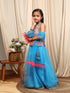 Girls Printed Thread Work Ready to Wear Lehenga & Blouse With Dupatta (L-BLUETIKLI)