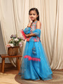 Girls Printed Thread Work Ready to Wear Lehenga & Blouse With Dupatta (L-BLUETIKLI)