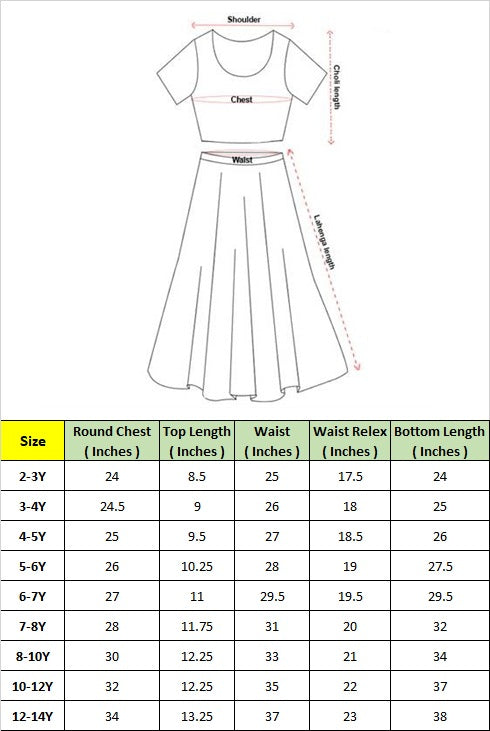 Pspeaches Girls Yellow & Pink Floral Printed Georgette Flared Silk Lehenga & Choli (Sku-L-Coraldigital)