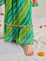 Girls Printed Ready To Wear Lehenga & Blouse With Dupatta (L-GREENMULTICRINKLE)