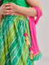 Girls Printed Ready To Wear Lehenga & Blouse With Dupatta (L-GREENMULTICRINKLE)