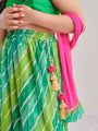 Girls Printed Ready To Wear Lehenga & Blouse With Dupatta (L-GREENMULTICRINKLE)