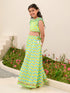Girls Printed Ready to Wear Lehenga Choli (L-GREENZIGZAG)