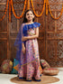 Pspeaches Girls Printed Ready to Wear Lehenga & Blouse With Dupatta (L-LTPURPLEFLORAL)