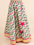 Girls Off White & Pink Printed Ready to Wear Lehenga & Blouse With Dupatta (L-Lotus)
