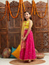 Pspeaches Girls Woven Design Ready to Wear Lehenga With Blouse & Dupatta (L-MAGENTAMIRROR)