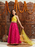 Pspeaches Girls Woven Design Ready to Wear Lehenga With Blouse & Dupatta (L-MAGENTAMIRROR)