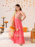 Girls Embellished Mirror Work Ready to Wear Lehenga Choli With Dupatta (L-MAGENTAOFFWHITE)
