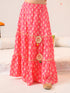 Girls Embellished Mirror Work Ready to Wear Lehenga Choli With Dupatta (L-MAGENTAOFFWHITE)