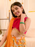 Girls Printed Ready To Wear Lehenga Choli With Dupatta (L-MAGENTASCHIFFLY)