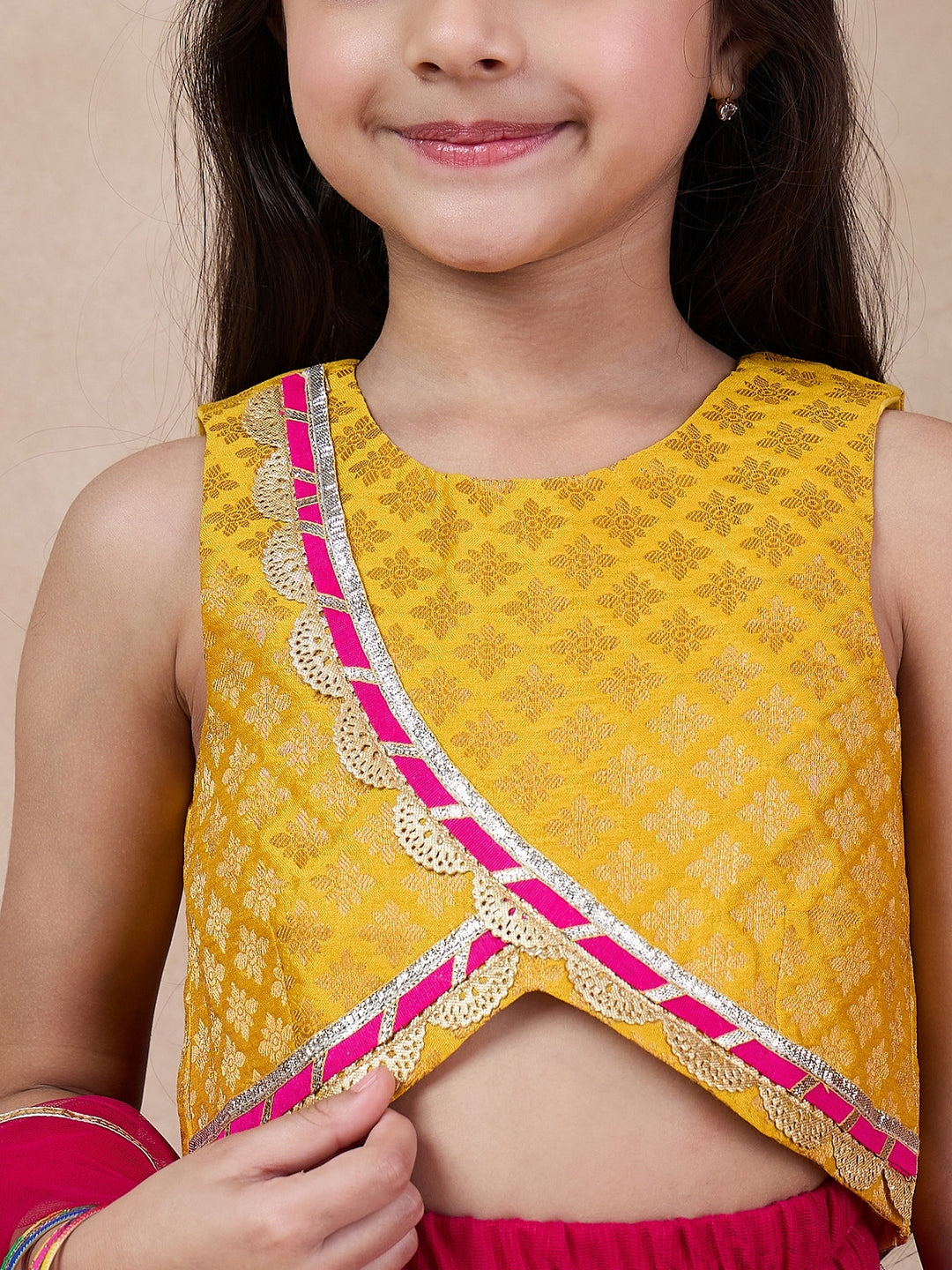 Girls Ready To Wear Lehenga Blouse With Dupatta (L-MAGENTATIKLI)