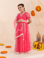 Girls Embroidered Thread Work Ready to Wear Lehenga & Blouse With Dupatta (L-MAGENTAWTBOOTI)