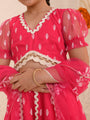 Girls Embroidered Thread Work Ready to Wear Lehenga & Blouse With Dupatta (L-MAGENTAWTBOOTI)