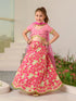 Girls Printed Ready to Wear Lehenga Choli With Dupatta (L-MAGENTAZIGZAG)