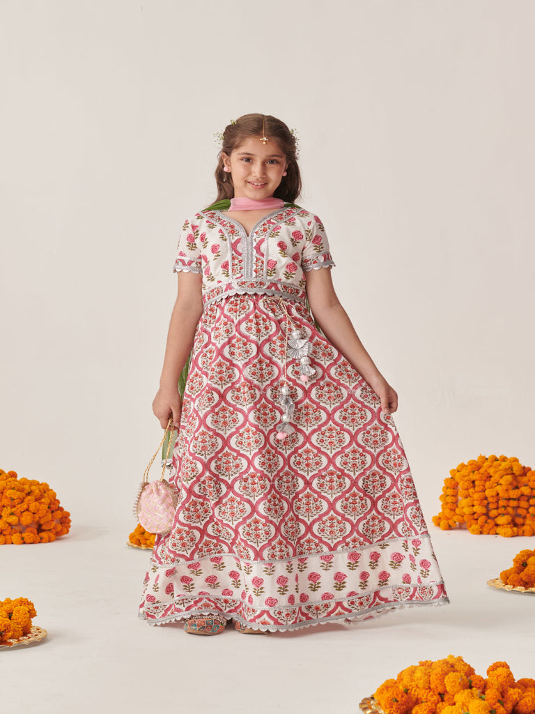 Girls Printed Ready To Wear Lehenga Blouse With Dupatta (L-MGBOOTIJAAL)