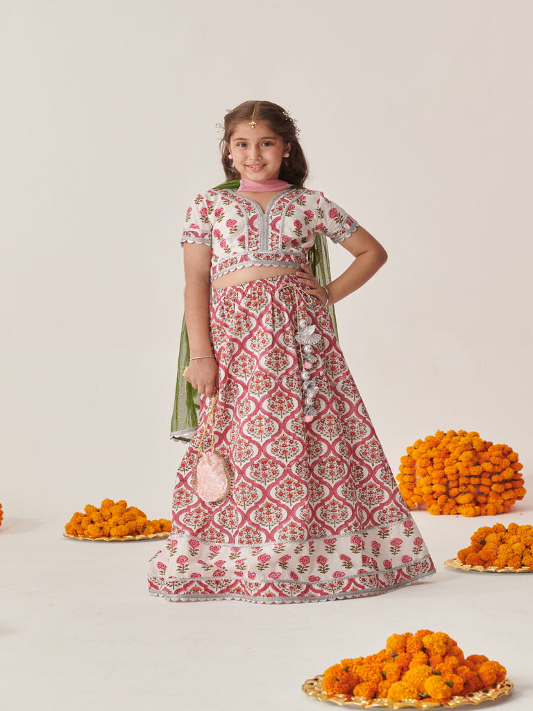 Girls Printed Ready To Wear Lehenga Blouse With Dupatta (L-MGBOOTIJAAL)