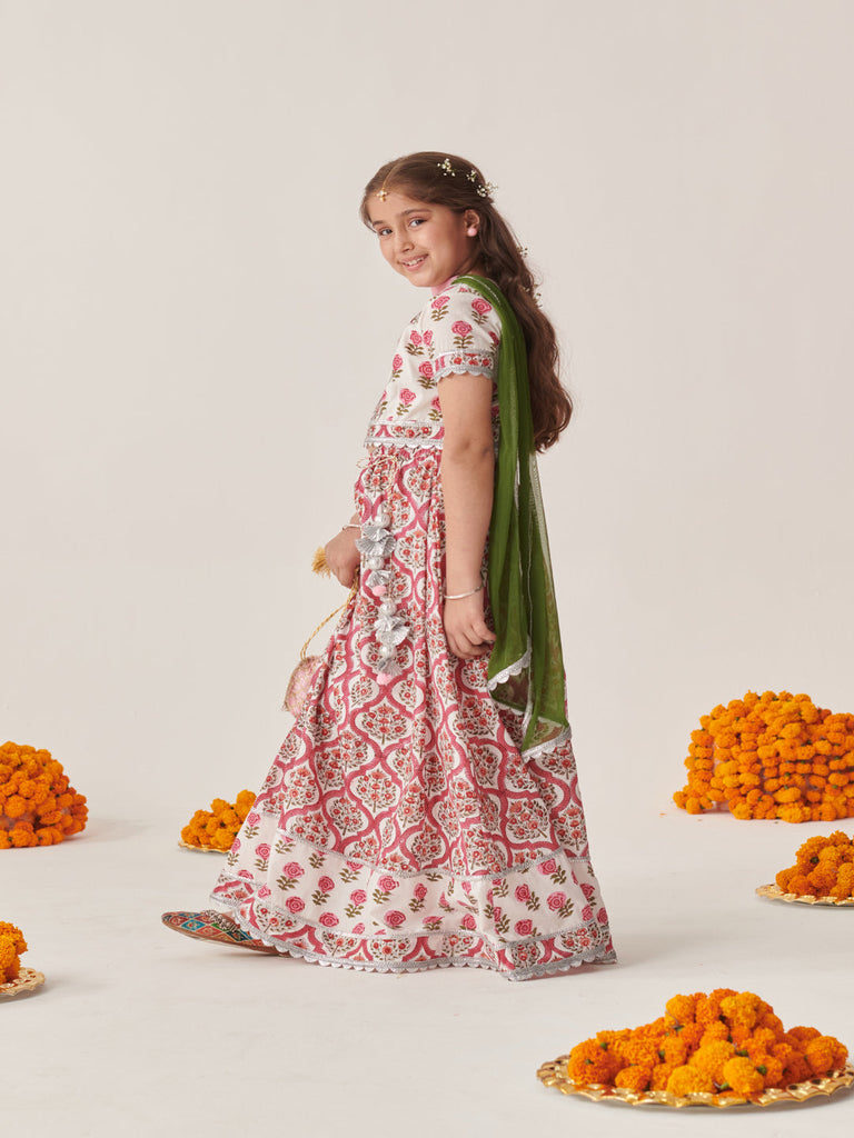 Girls Printed Ready To Wear Lehenga Blouse With Dupatta (L-MGBOOTIJAAL)