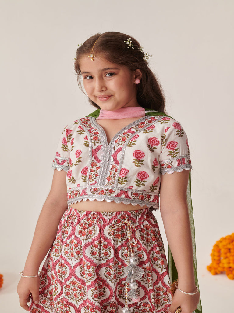 Girls Printed Ready To Wear Lehenga Blouse With Dupatta (L-MGBOOTIJAAL)