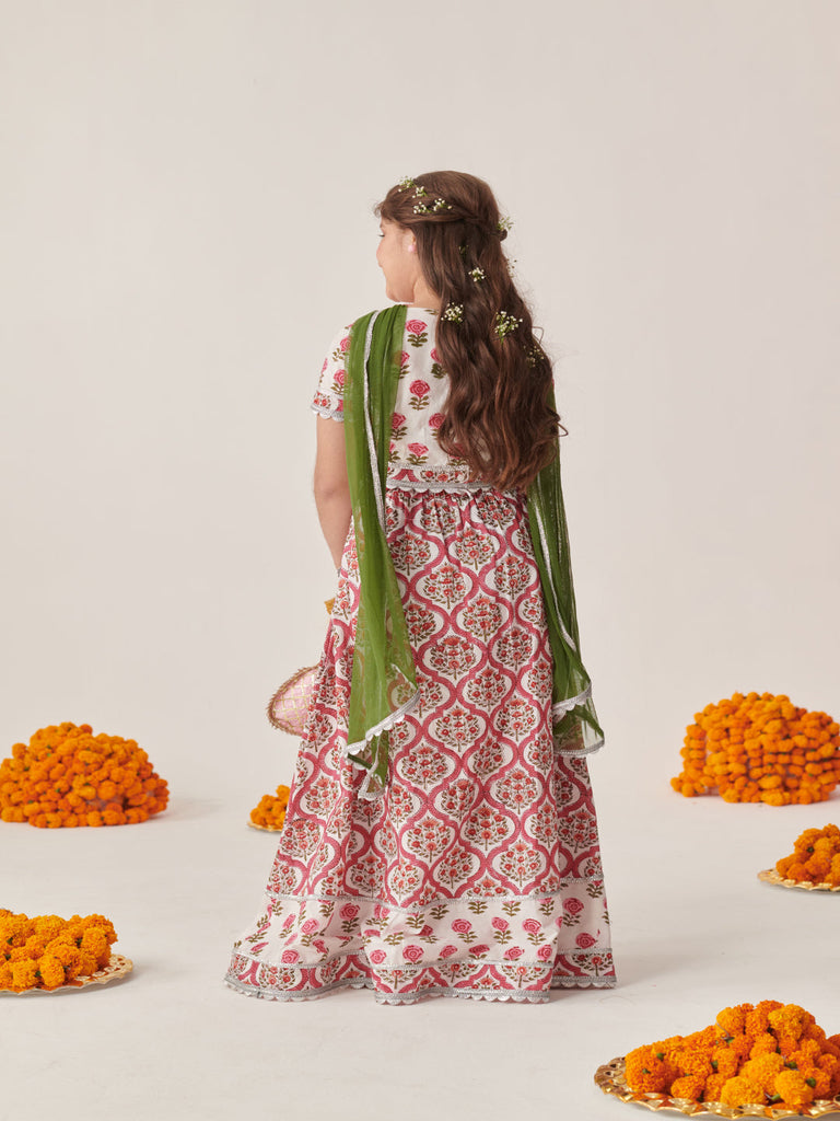 Girls Printed Ready To Wear Lehenga Blouse With Dupatta (L-MGBOOTIJAAL)