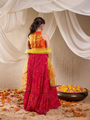 Girls Printed Ready To Wear Lehenga Blouse With Dupatta (L-MGCRINKLEBANDHNI)