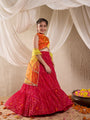 Girls Printed Ready To Wear Lehenga Blouse With Dupatta (L-MGCRINKLEBANDHNI)