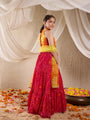 Girls Printed Ready To Wear Lehenga Blouse With Dupatta (L-MGCRINKLEBANDHNI)