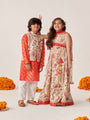 Girls Printed Ready To Wear Lehenga Blouse With Dupatta (L-MUSLINFLORAL)