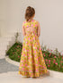 Girls Printed Sequinned Ready to Wear Lehenga Choli With Dupatta (L-MUSTARDPINKFLOWER)