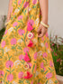 Girls Printed Sequinned Ready to Wear Lehenga Choli With Dupatta (L-MUSTARDPINKFLOWER)
