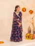 Girls Printed Ready to Wear Lehenga & Blouse With Dupatta (L-NAVYMULTI)