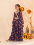Girls Printed Ready to Wear Lehenga & Blouse With Dupatta (L-NAVYMULTI)