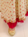 Girls Embroidered Thread Work Ready to Wear Lehenga & Blouse With Dupatta (L-OFFWHITEPINKSCHIFFLY)